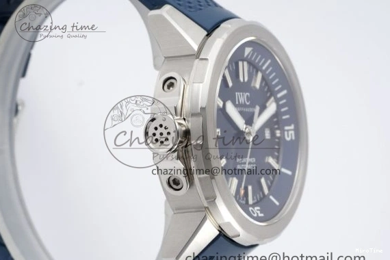 MIROTIME 0106 WellDesigned Aquatimer Automatic SS RSF 1:1 Best Edition Blue Dial on Blue Rubber Strap A 7057